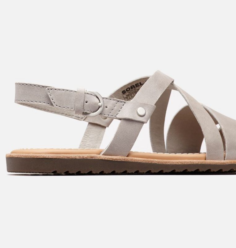 Sorel Dam Sandaler Grå - Ella™ Criss Cross Flat - CSP-317594